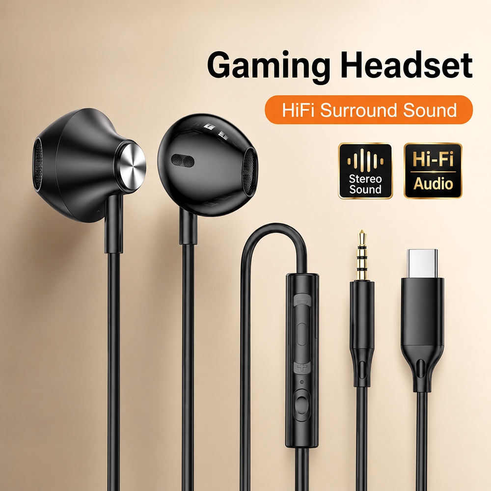 Gaming Headphone Accessories - HiFi Surround Headphones Bass Stereo Sound