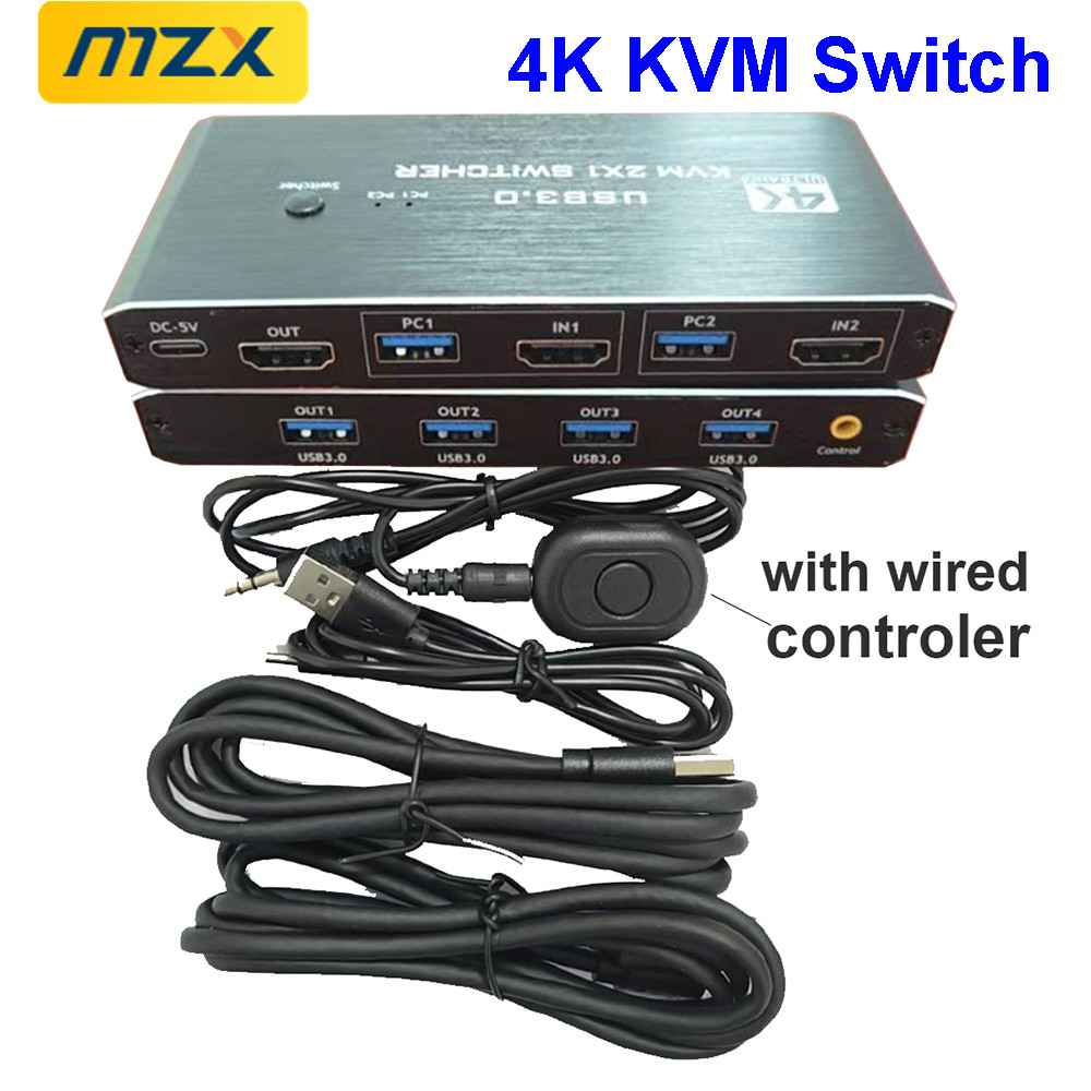 Gaming Equipment Accessories - KVM Switch 4K 60Hz Switcher USB