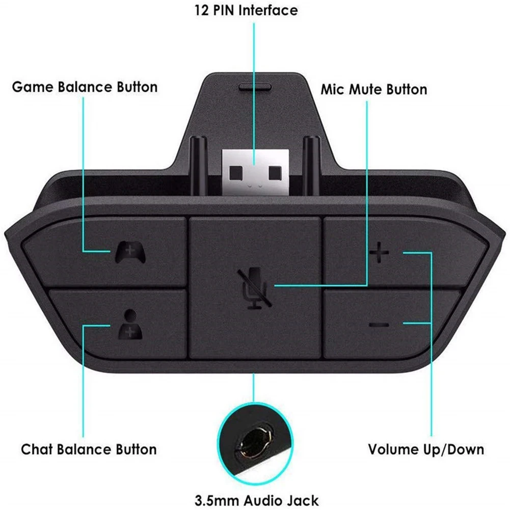 Stereo Headset Adapter for Xbo - Gaming Headphone Accessories 评论和价格