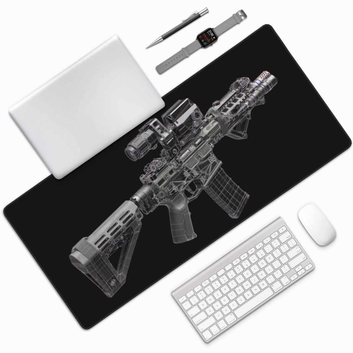 Large Mouse Pad Gun Mechanical - Gaming Accessories Drawing 评论和价格
