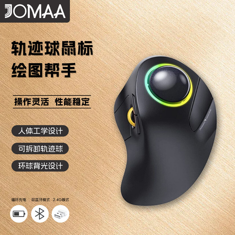 Wireless Trackball Mouse Dual- - Gaming Accessories Drawing 评论和价格