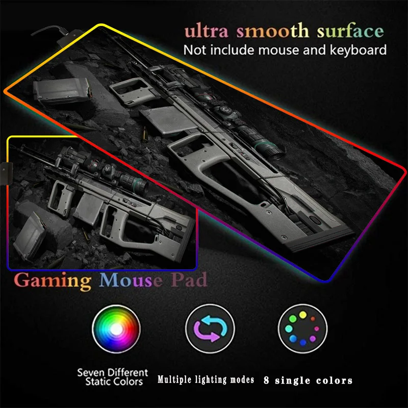 Gun Boys Love Mouse Mat Rubber - Gaming Accessories Boys 评论和价格