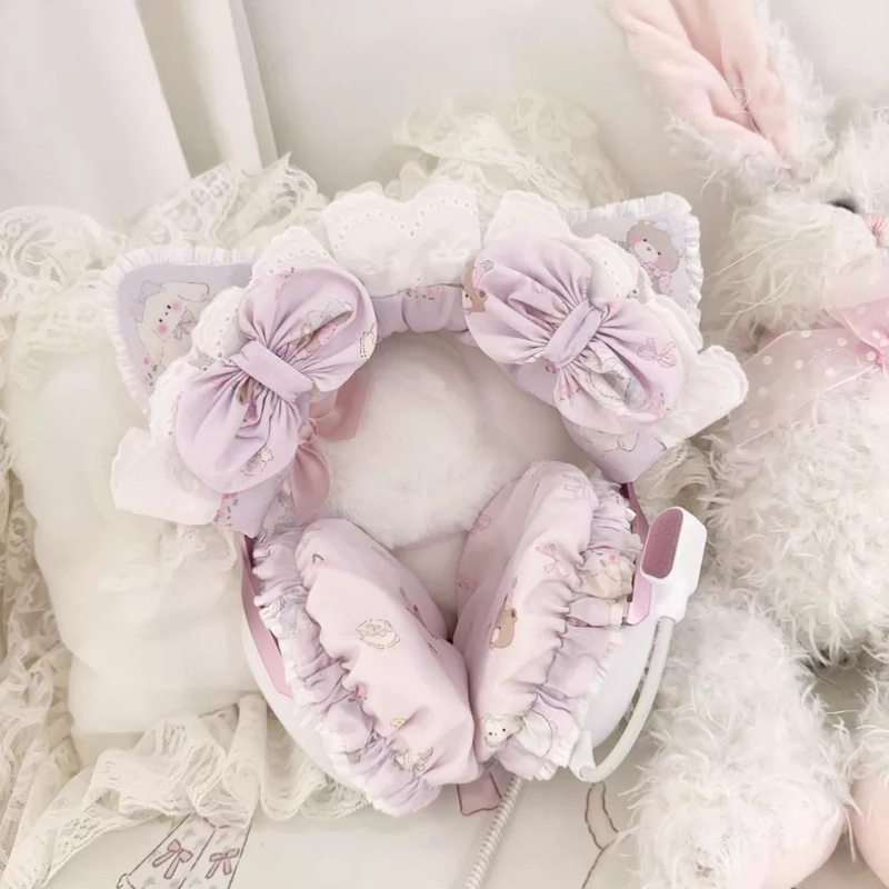 Ruffled Edge Lace Head Mounted - Gaming Headphone Accessories 评论和价格