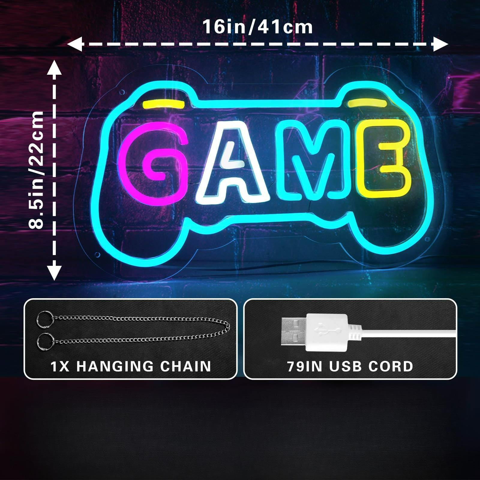 Game Neon Sign for Gamer Room  - Gaming Accessories Boys 评论和价格