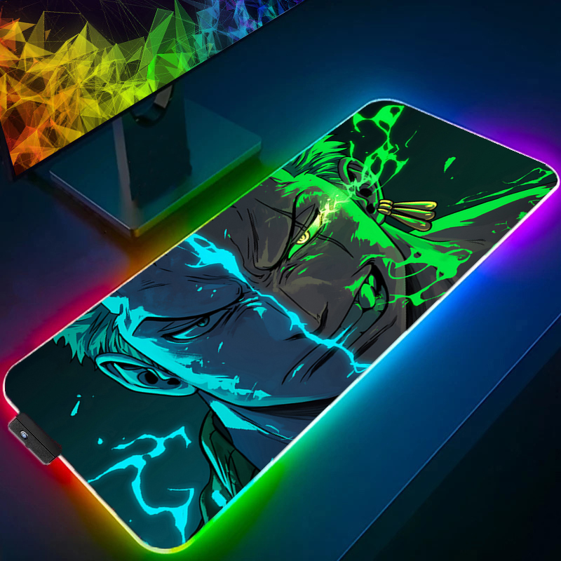 ONE PIECE Zoro Mouse Pad RGB G - Gaming Accessories For Pc 评论和价格