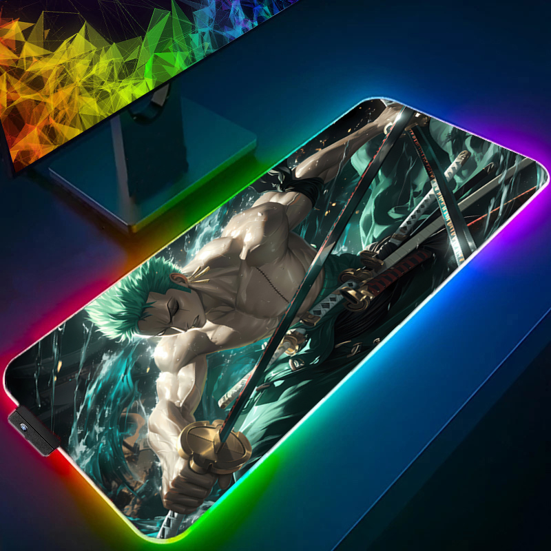 ONE PIECE Zoro Mouse Pad RGB G - Gaming Accessories For Pc 评论和价格