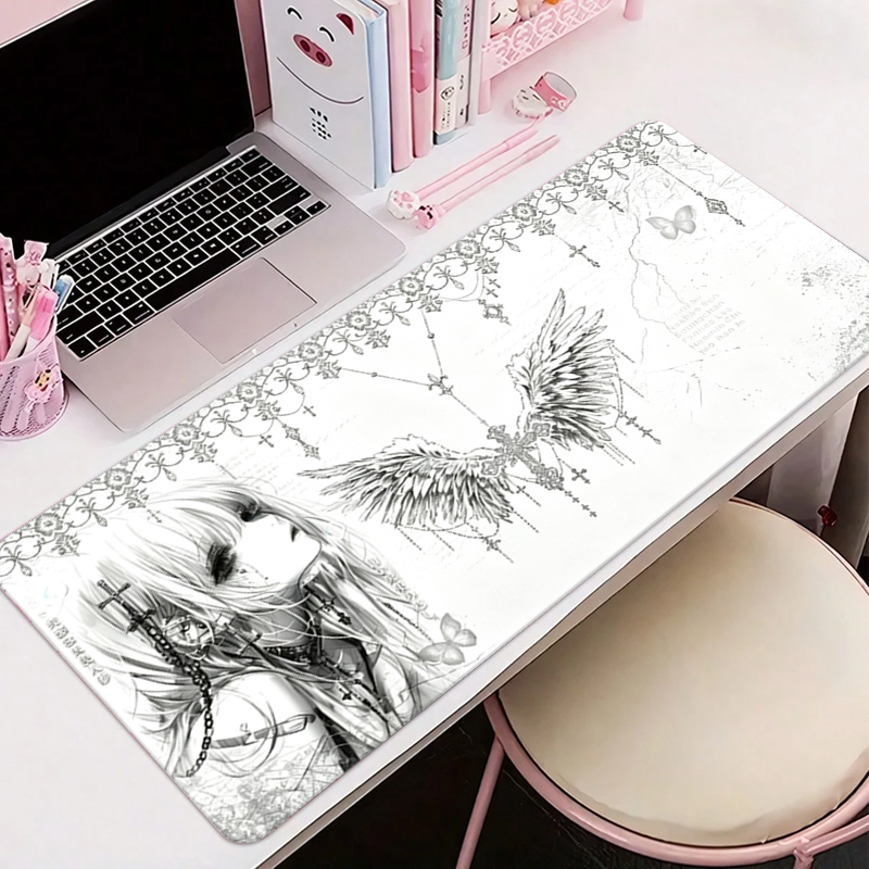 Leather Mousepad Black White A - Gaming Accessories For Pc 评论和价格