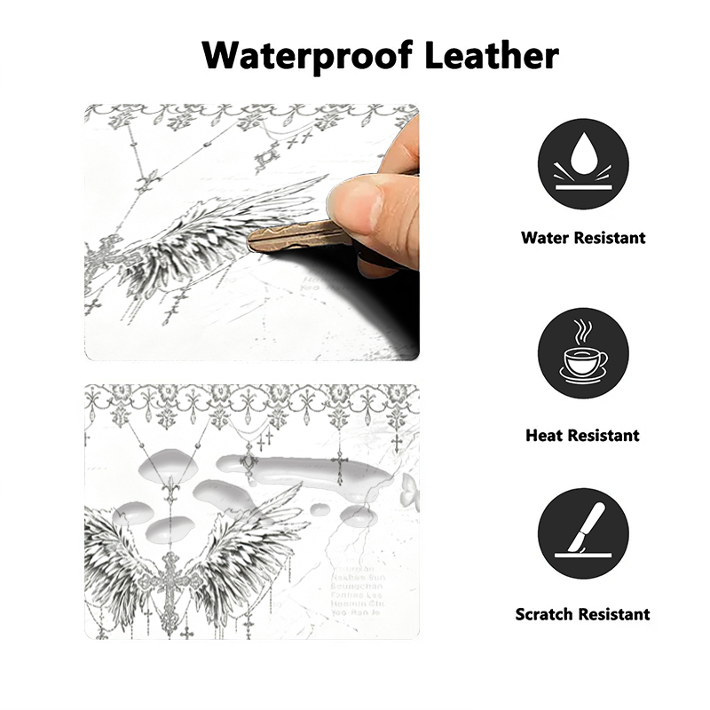 Leather Mousepad Black White A - Gaming Accessories For Pc 评论和价格