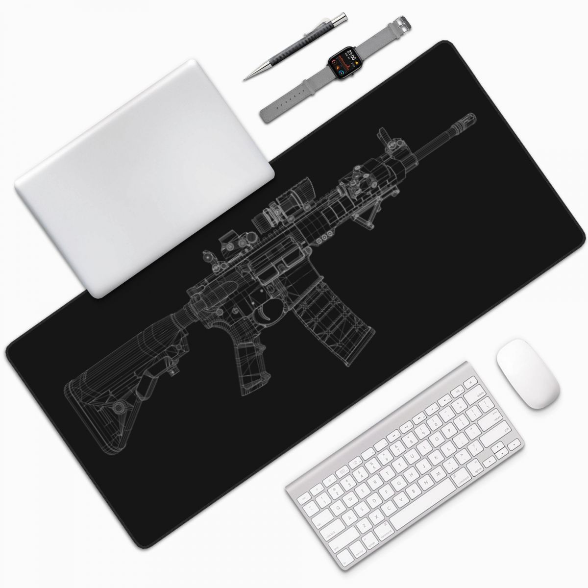 Large Mouse Pad Gun Mechanical - Gaming Accessories Drawing 评论和价格